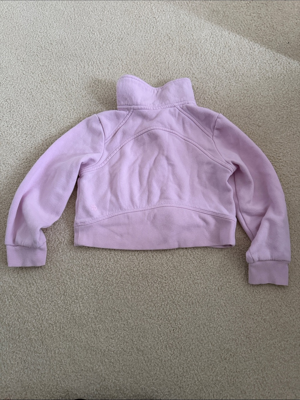 Pink Crop Sweater Half Zip - Picture 3 of 3